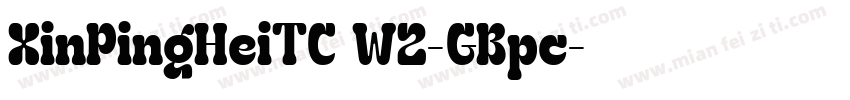 XinPingHeiTC W2-GBpc字体转换